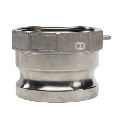Stainless Steel 3" Male Camlock x 3" Female BSP (USA)