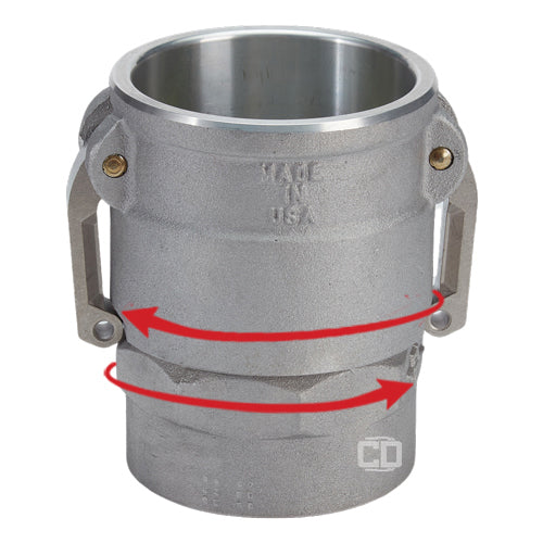 Aluminum 2" Swivel Female Camlock x 2" Female NPT (USA)