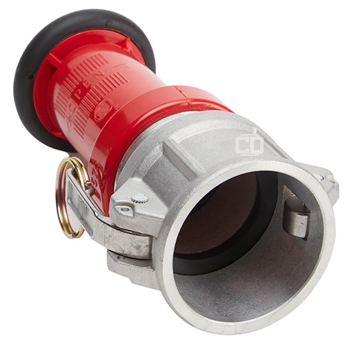 Aluminum 1 1/2" Camlock With Red Plastic Nozzle