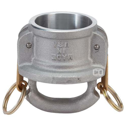 Aluminum 2" Female Safety Bump Cap
