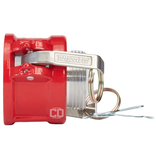 Aluminum 2" Female Camlock x 1 1/2" Male NH Fire Hose