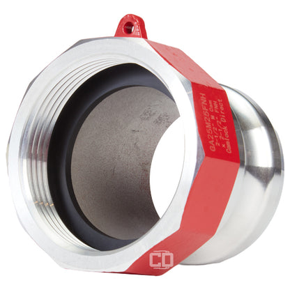 Aluminum 2 1/2" Male Camlock x 2 1/2" Female NH Fire Hose