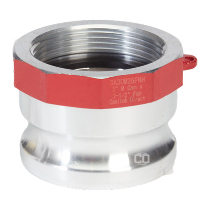 Aluminum 3" Male Camlock x 2 1/2" Female NH Fire Hose