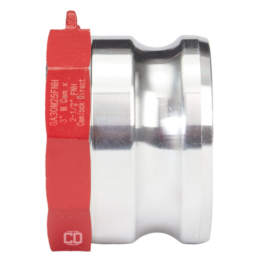 Aluminum 3" Male Camlock x 2 1/2" Female NH Fire Hose