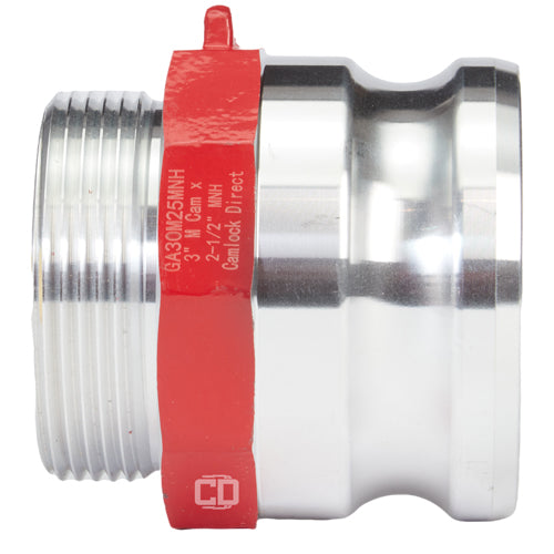 Aluminum 3" Male Camlock x 2 1/2" Male NH Fire Hose