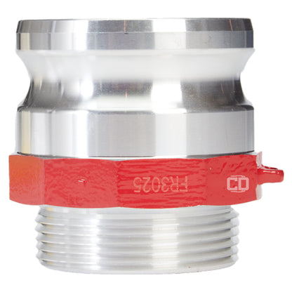 Aluminum 3" Male Camlock x 2 1/2" Male NH Fire Hose