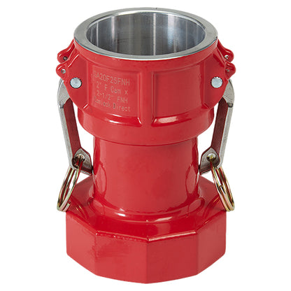 Aluminum 2" Female Camlock x 2 1/2" Female NH Fire Hose