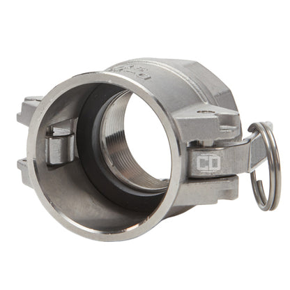 Stainless Steel 1 1/2" Female Camlock x 1 1/2" Female NPT