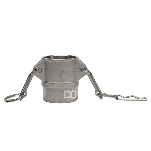 Stainless Steel 1 1/2" Female Camlock x 1 1/2" Female NPT