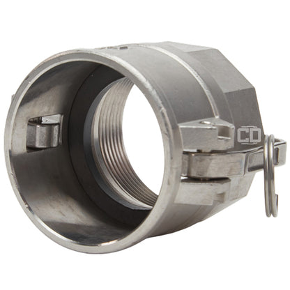 Stainless Steel 2 1/2" Female Camlock x 2 1/2" Female NPT