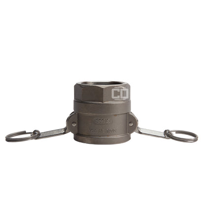 Stainless Steel 2" Female Camlock x 1 1/2" Female NPT (USA)