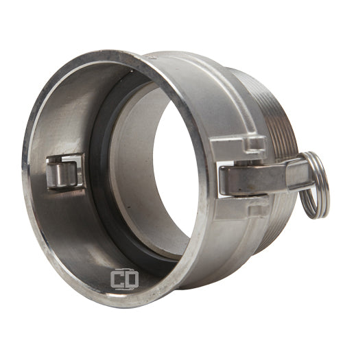 Stainless Steel 4" Female Camlock x 4" Male NPT (USA)