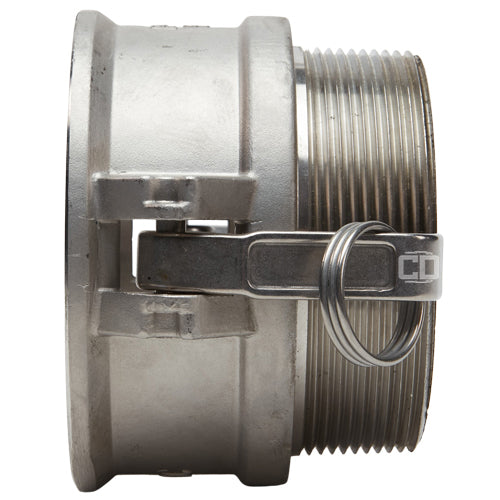 Stainless Steel 4" Female Camlock x 4" Male NPT (USA)