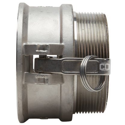 Stainless Steel 4" Female Camlock x 4" Male NPT (USA)