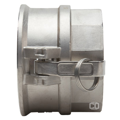 Stainless Steel 6" Female Camlock x 6" Female NPT (USA)