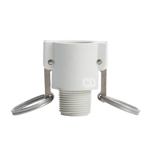 Food Grade Poly 1" Female Camlock x 1" Male NPT (USA)