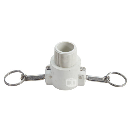 Food Grade Poly 1 1/4" Female Camlock x 1 1/4" Male NPT (USA)