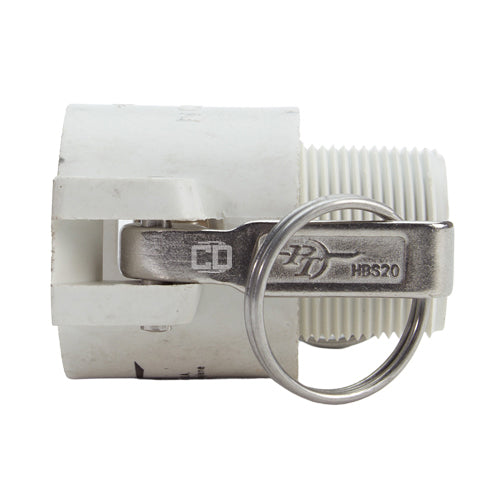 Food Grade Poly 1 1/4" Female Camlock x 1 1/4" Male NPT (USA)