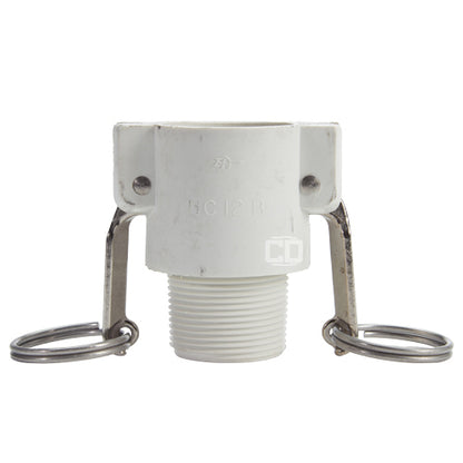 Food Grade Poly 1 1/4" Female Camlock x 1 1/4" Male NPT (USA)