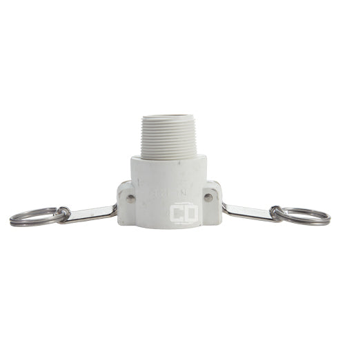 Food Grade Poly 1 1/4" Female Camlock x 1 1/4" Male NPT (USA)