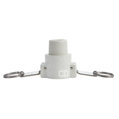 Food Grade Poly 1 1/4" Female Camlock x 1 1/4" Male NPT (USA)