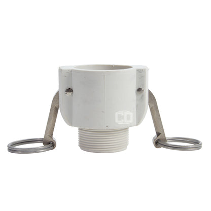 Food Grade Poly 1 1/2" Female Camlock x 1 1/2" Male NPT (USA)