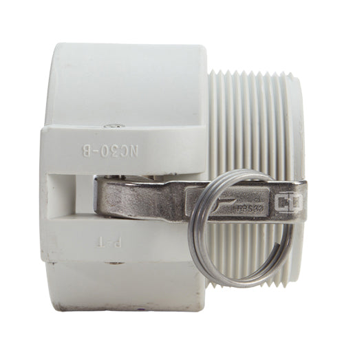 Food Grade Poly 3" Female Camlock x 3" Male NPT (USA)