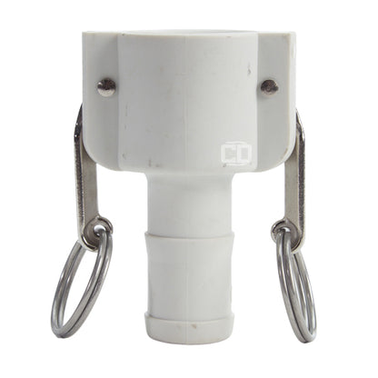 Food Grade Poly 1 1/4" Female Camlock to Hose Shank (USA)