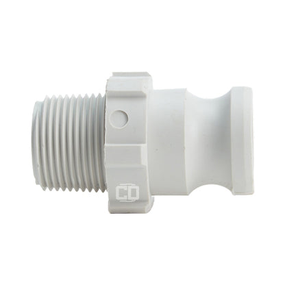 Food Grade Poly 1" Male Camlock x 1" Male NPT (USA)