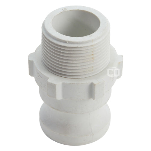 Food Grade Poly 1 1/4" Male Camlock x 1 1/4" Male NPT (USA)