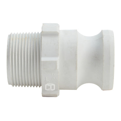 Food Grade Poly 1 1/4" Male Camlock x 1 1/4" Male NPT (USA)