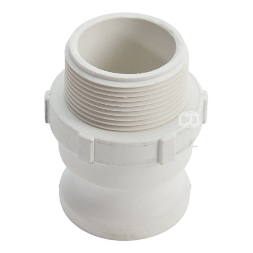 Food Grade Poly 1 1/2" Male Camlock x 1 1/2" Male NPT (USA)