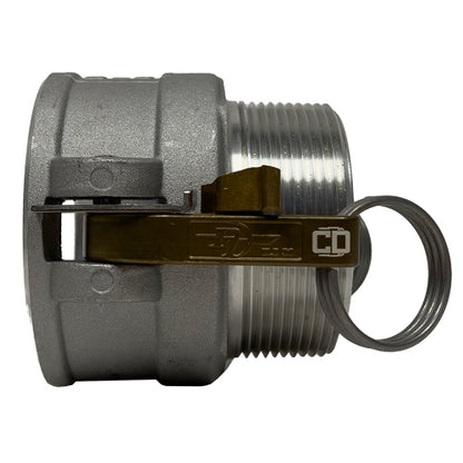 Aluminum Sta-Lok II 4" Female Camlock x 4" Male NPT (USA)