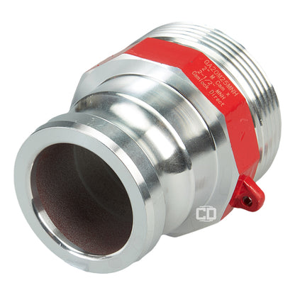 Aluminum 2" Male Camlock x 2 1/2" Male NH Fire Hose