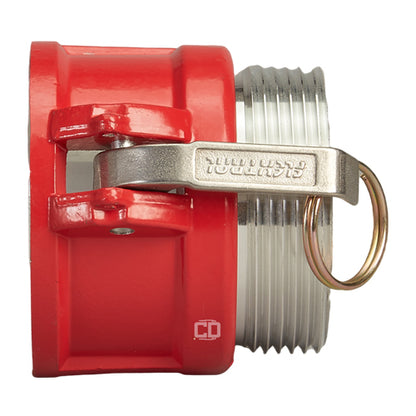 Aluminum 2 1/2" Female Camlock x 2 1/2" Male NH Fire Hose