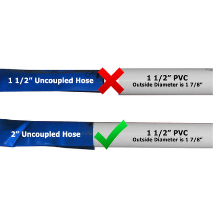 Blue 1 1/2" x 100' Lightweight Uncoupled Discharge Hose