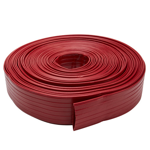 Red 2" x 100' Medium-Duty Uncoupled Discharge Hose