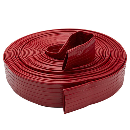 Red 2" x 100' Medium-Duty Uncoupled Discharge Hose