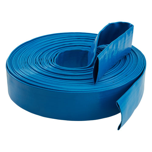 Blue 4" x 100' Lightweight Uncoupled Discharge Hose