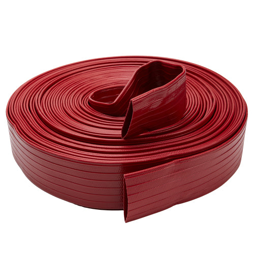 Red 6" x 100' Medium-Duty Uncoupled Discharge Hose