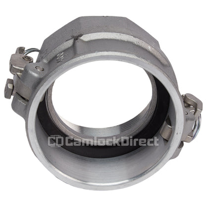 Aluminum Locking 6" Female Camlock x 6" Female NPT (USA)