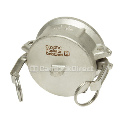 Stainless Steel 3" Camlock Female Dust Cap