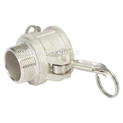 Stainless Steel 1 1/2" Female Camlock x 1 1/2" Male NPT