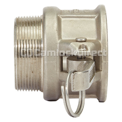 Stainless Steel 2" Female Camlock x 2" Male NPT