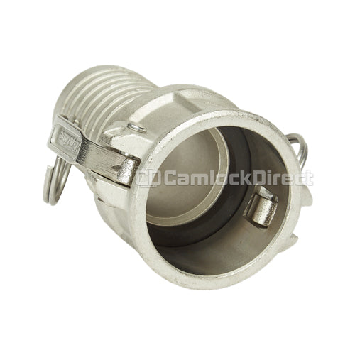 Stainless Steel 2" Female Camlock to Hose Shank