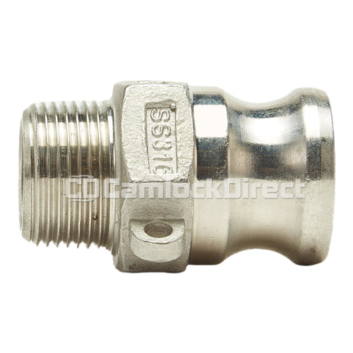 Stainless Steel 3/4" Camlock Male x 3/4" NPT Male