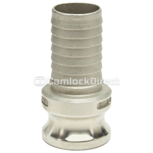 Stainless Steel 1 1/2" Male Camlock to Hose Shank