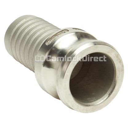 Stainless Steel 1 1/2" Male Camlock to Hose Shank