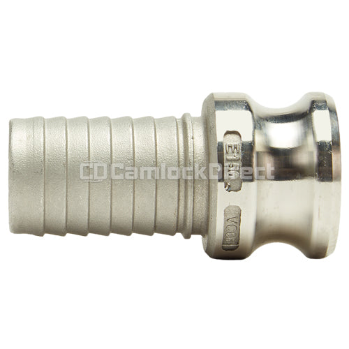 Stainless Steel 1 1/2" Male Camlock to Hose Shank