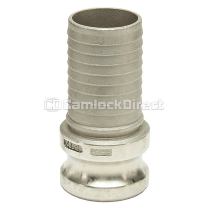 Stainless Steel 2" Male Camlock to Hose Shank